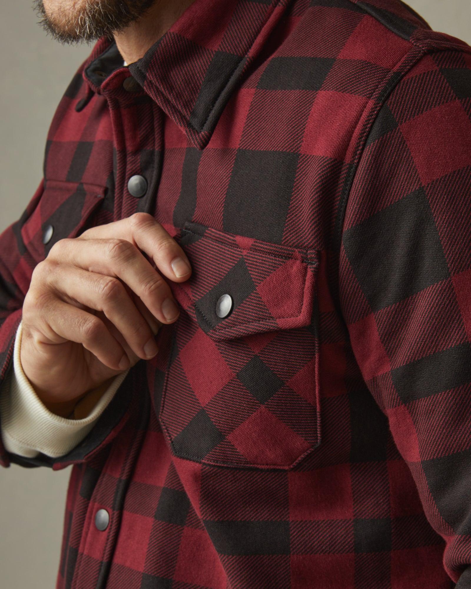 Redwood Fleece Overshirt - Oxblood Plaid Male Product Image