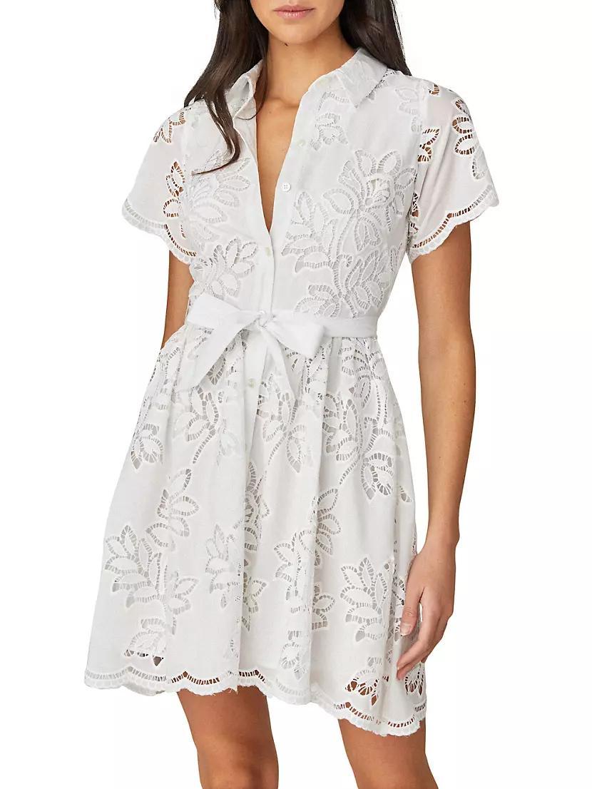 Alston Lace Tie-Waist Shirtdress Product Image