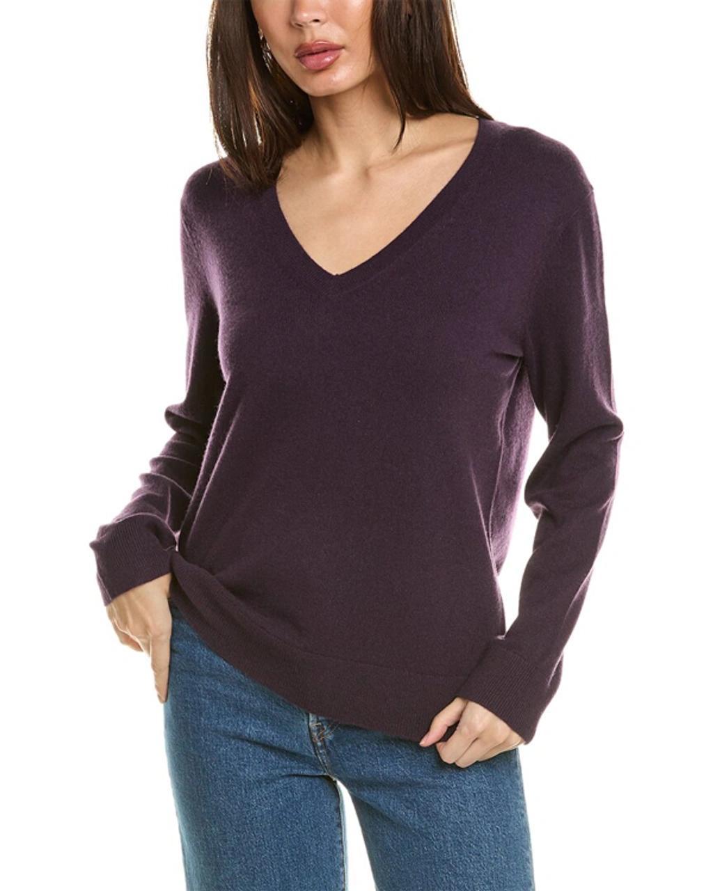 Weekend Cashmere Pullover Sweater In Dark Mulberry Product Image