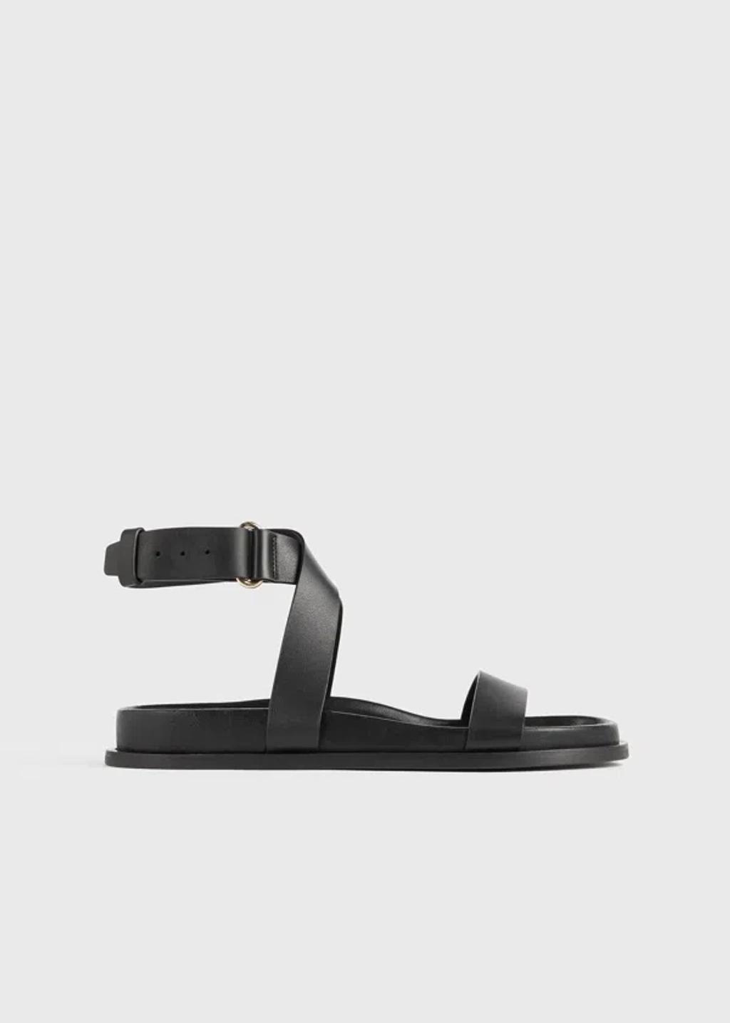 The Leather Chunky Sandal Black product image