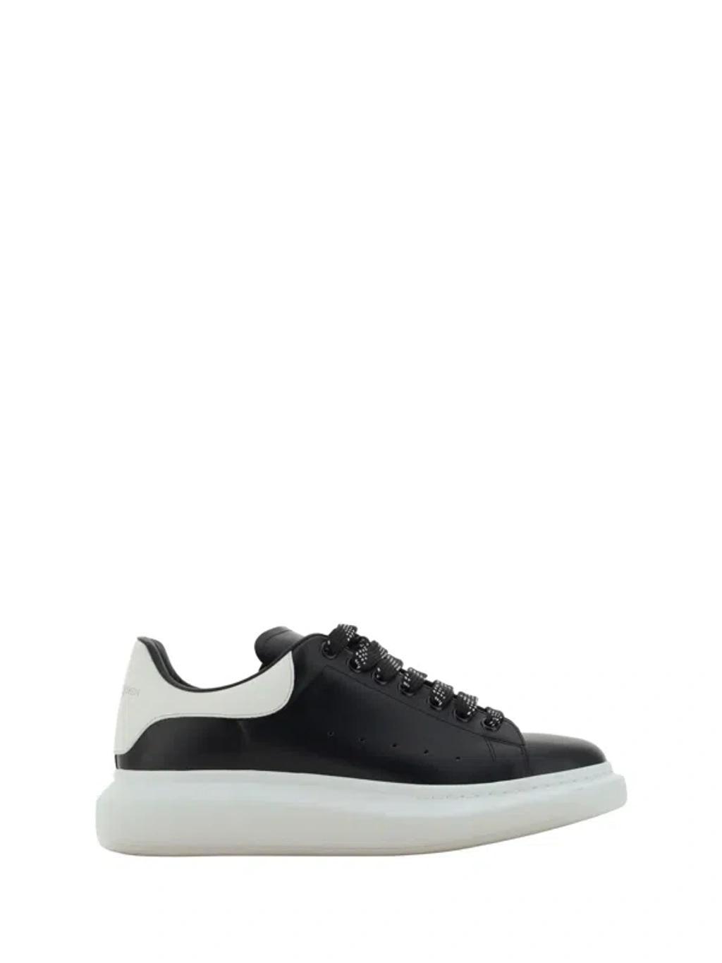 Leather Sneakers Rubber Sole In Black Product Image