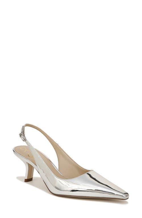 Sam Edelman Bianka Mirror Metallic Patent Pointed Toe Slingback Pumps Product Image