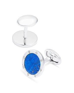 Jan Leslie Round Lapis Cuff Links, Blue - BLUE Product Image