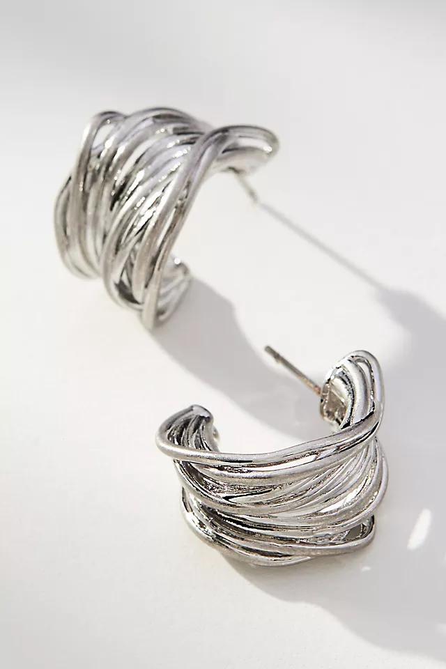 Twisted Wire Hoop Earrings Product Image