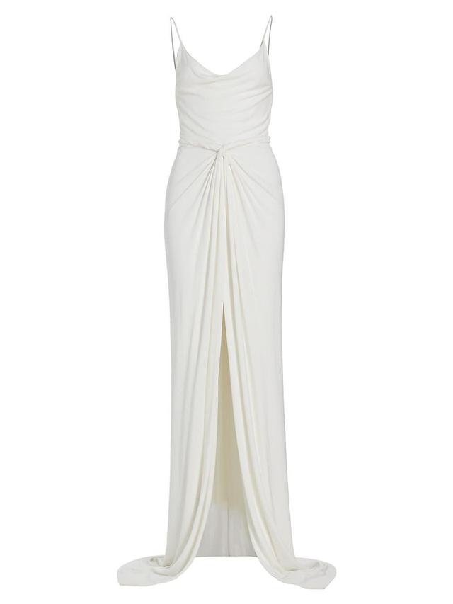 Womens Knotted Jersey Column Gown Product Image