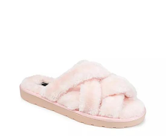 Journee Collection Womens Quiet Crisscross Slippers Product Image