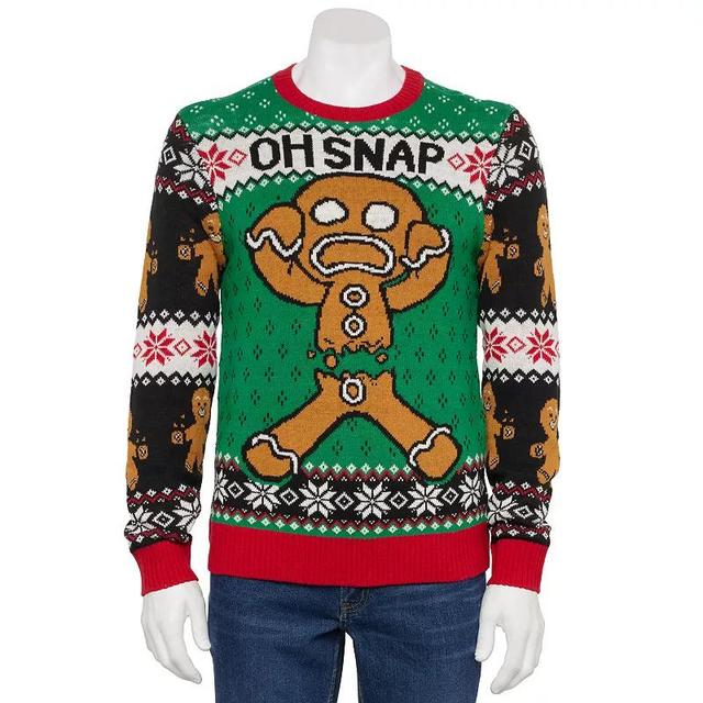 Mens Oh Snap Gingerbread Man Holiday Sweater Product Image