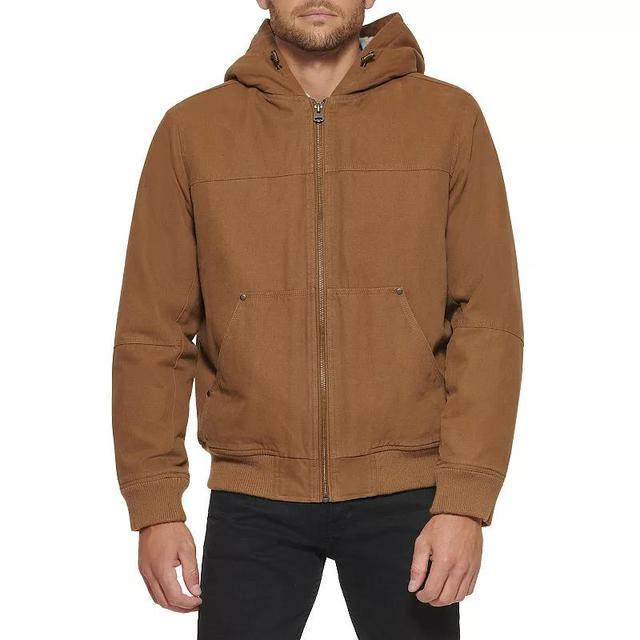 Mens Levis Canvas Workwear Sherpa-Lined Hooded Bomber Product Image