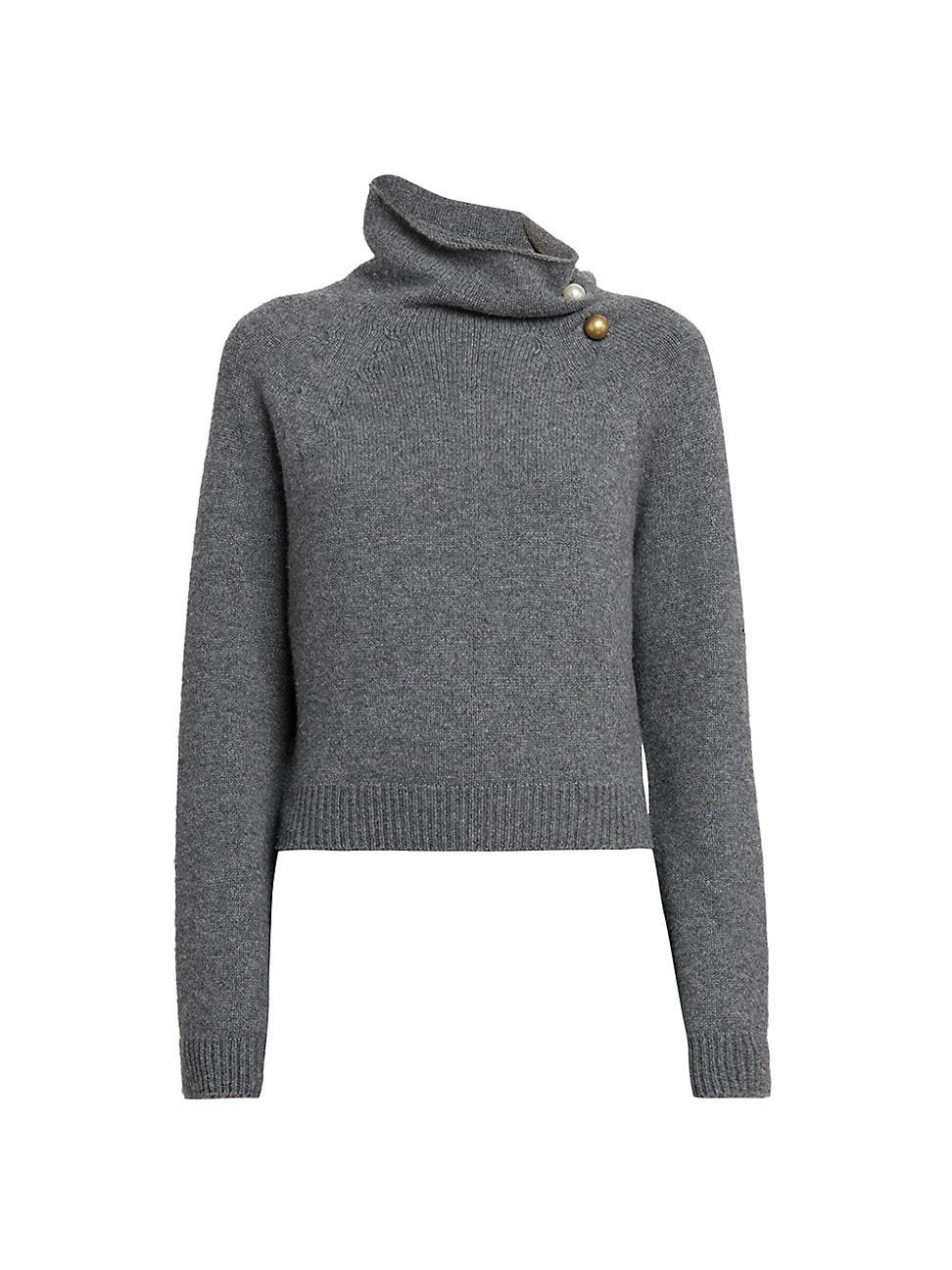 Womens Pin Turtleneck Sweater Product Image