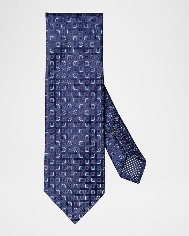 Men's Geometric Woven Silk Tie Product Image