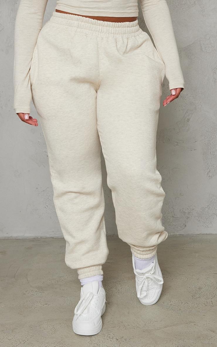 Shape Oatmeal Marl High Waist Cuffed Sweatpants Product Image