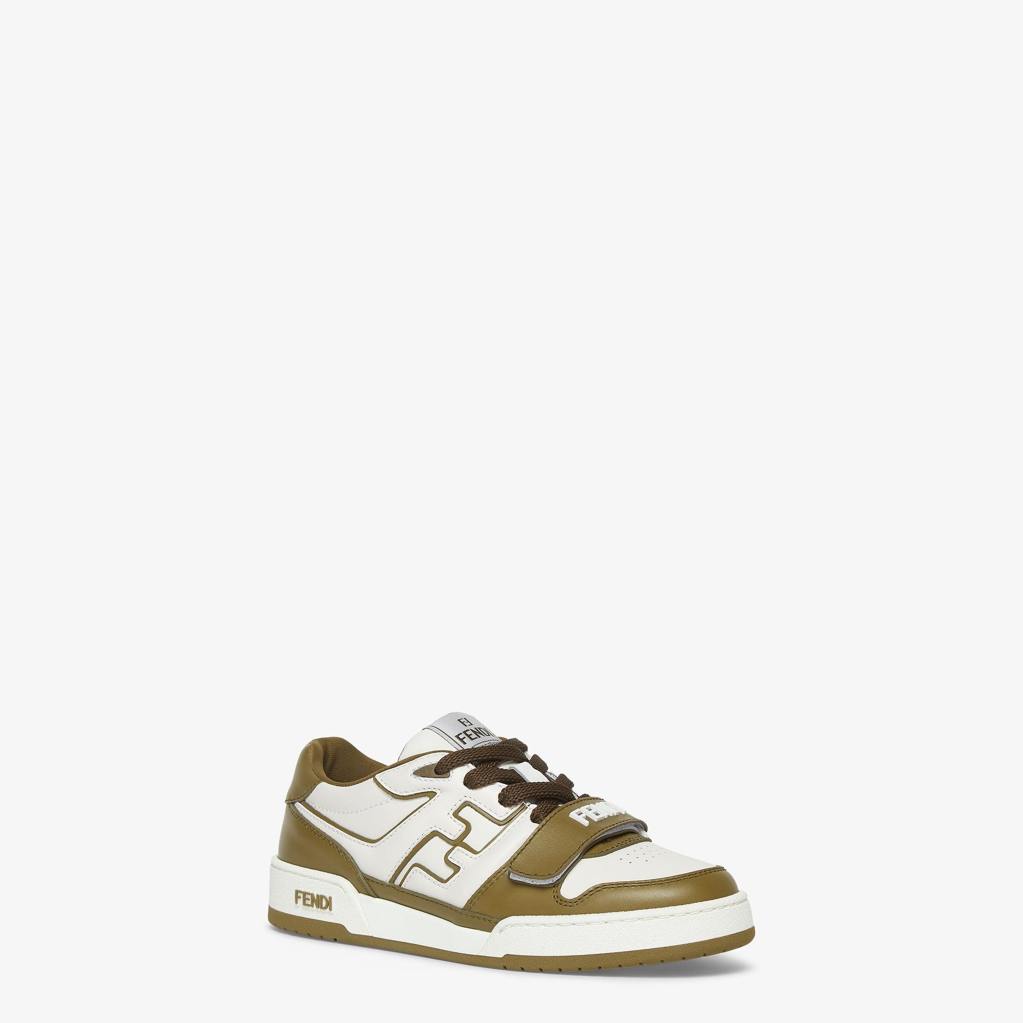 Fendi MatchGreen leather low tops Product Image