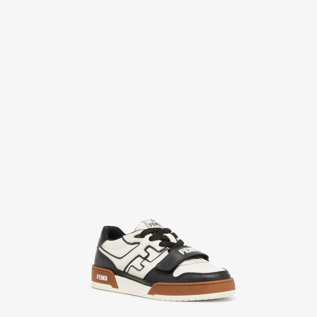 Fendi MatchBlack leather low-tops Product Image