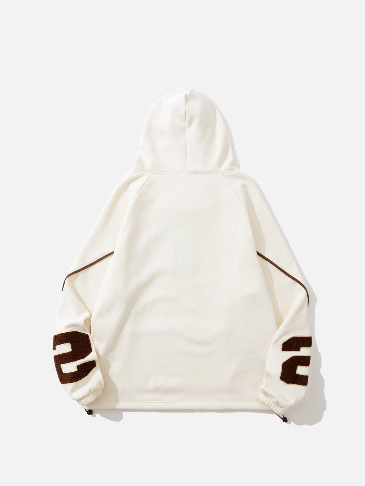 Aelfric Eden Towel Embroidery Drawstring Hoodie Product Image