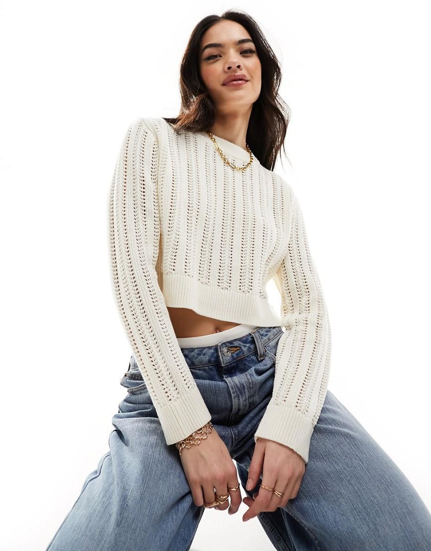 ASOS DESIGN crew neck crop sweater Product Image