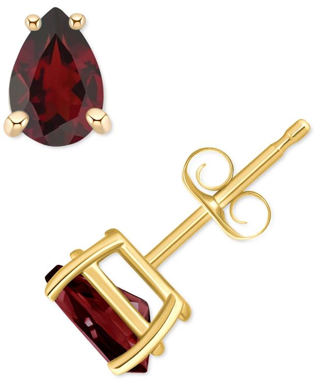 Celebration Gems 14k Gold Gemstone Stud Earrings, Womens, Red Product Image