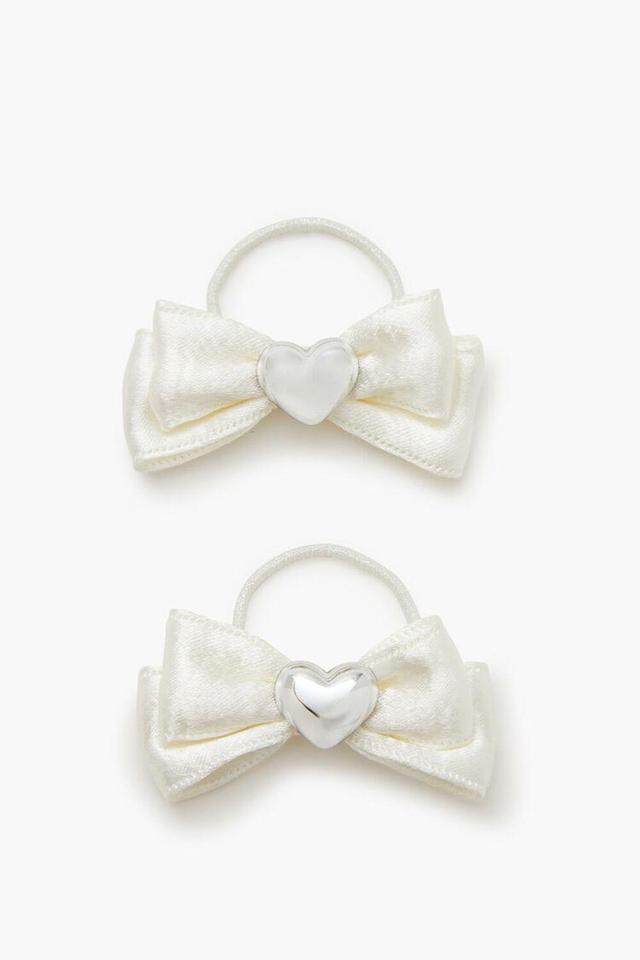 Heart Bow Hair Tie Set | Forever 21 Product Image