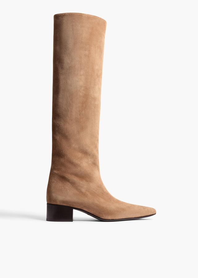 Andee Knee-High Boot in Taupe Suede Product Image