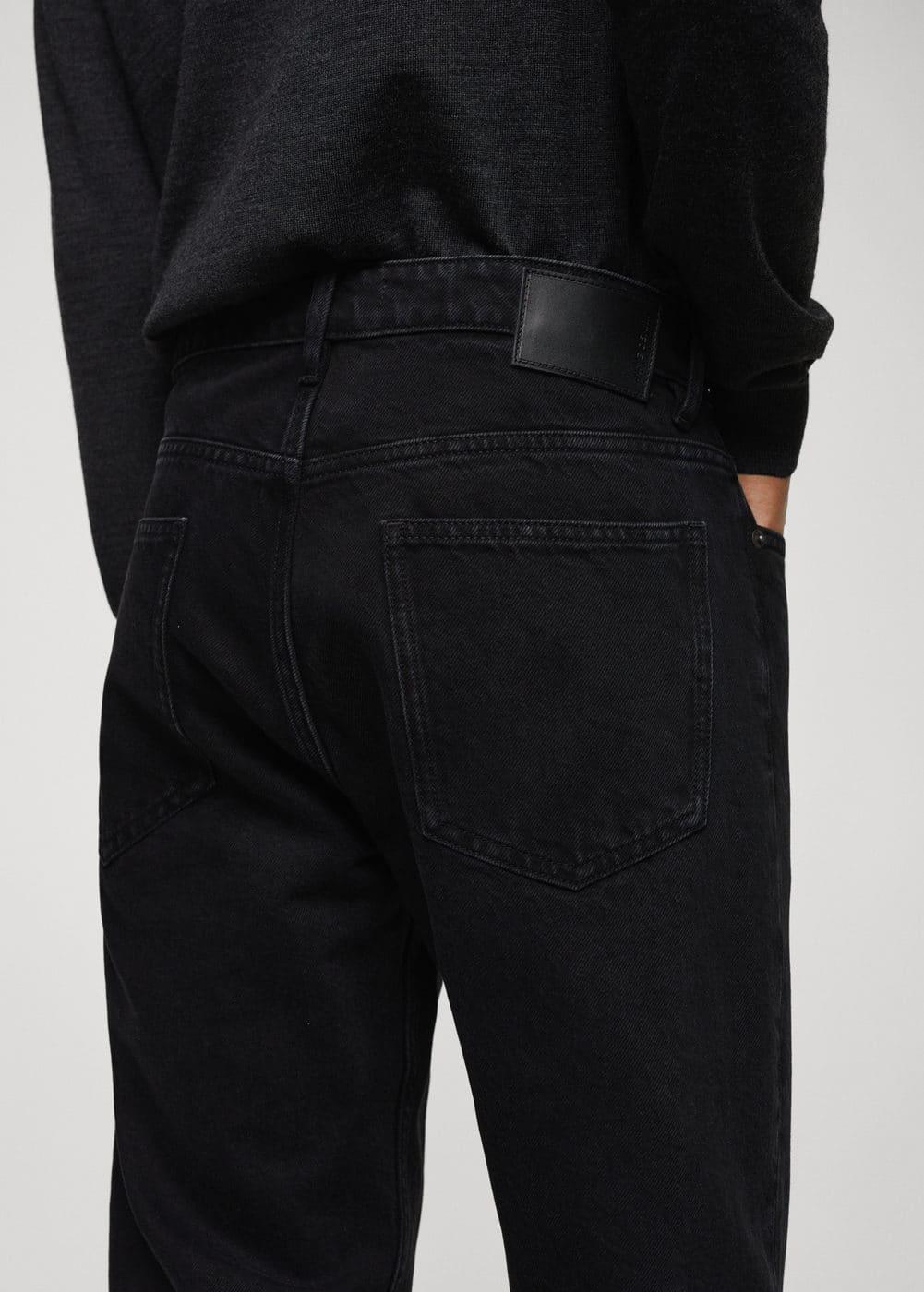 MANGO MAN - Tapered-fit jeans black denimMen Product Image