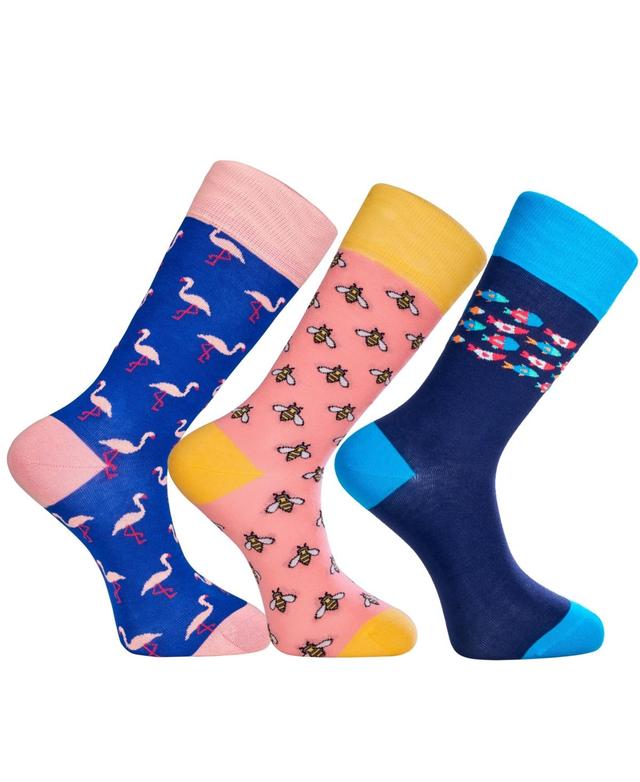 Love Sock Company Mens Hawaii Novelty Luxury Crew Socks Bundle Fun Colorful with Seamless Toe Design, Pack of 3 Product Image