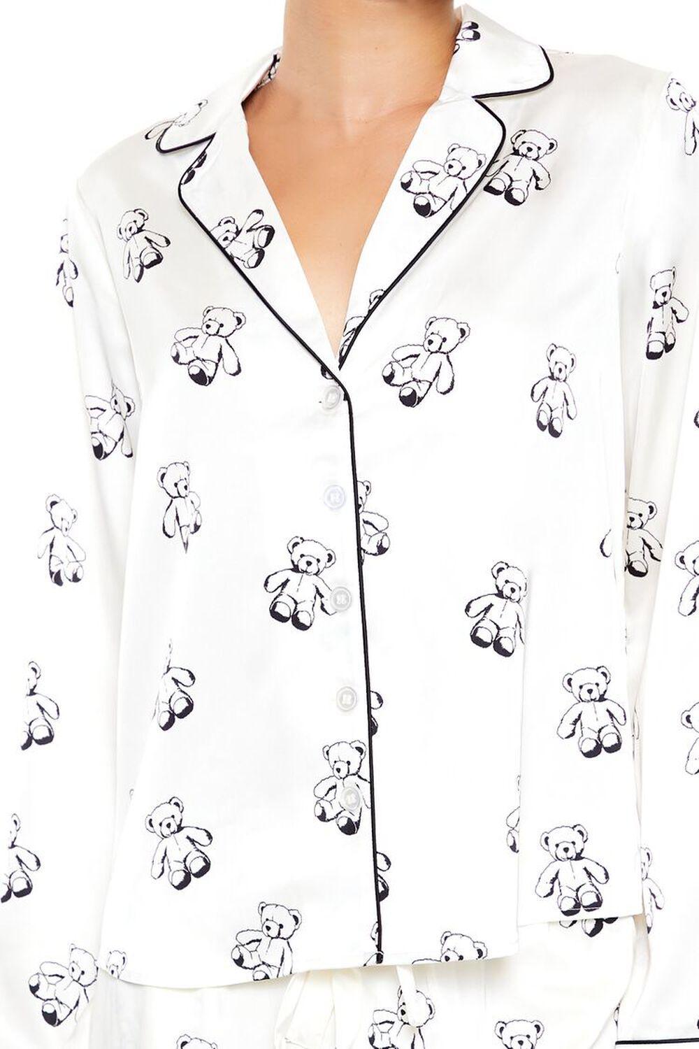 Teddy Bear Shirt & Shorts Pajama Set | Forever 21 Product Image