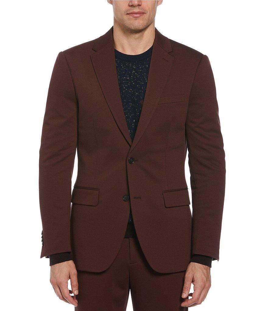 Perry Ellis Slim Fit Stretch Solid Knit Suit Separates Jacket Product Image