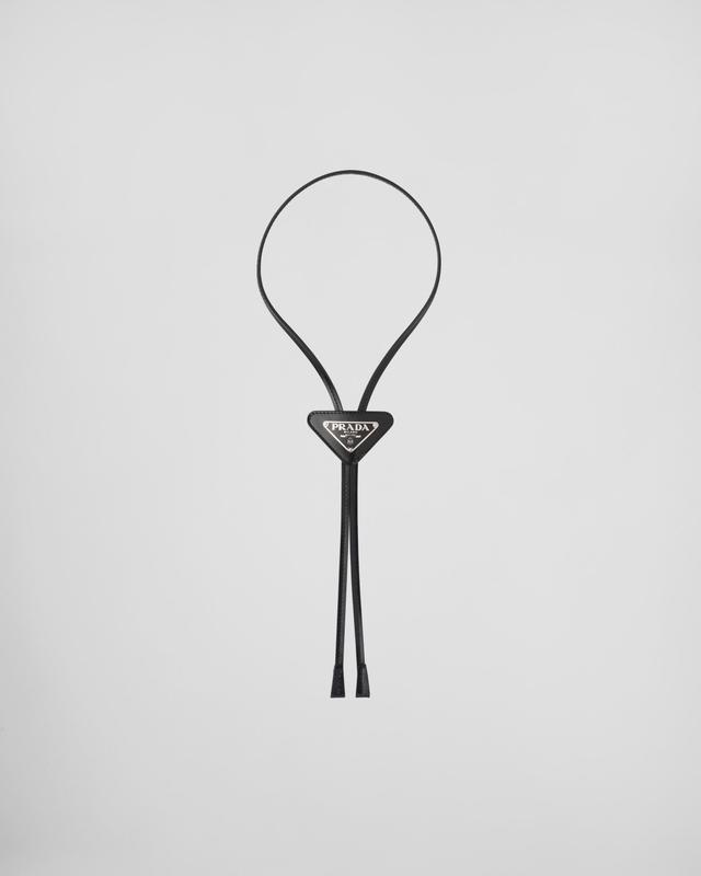 Brushed leather bolo tie Product Image