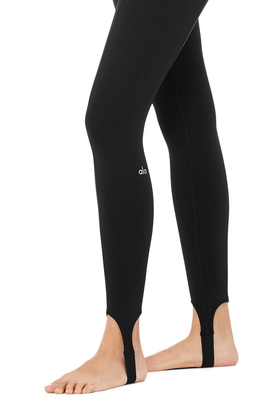 High-Waist Classic Stirrup Legging - Black Product Image