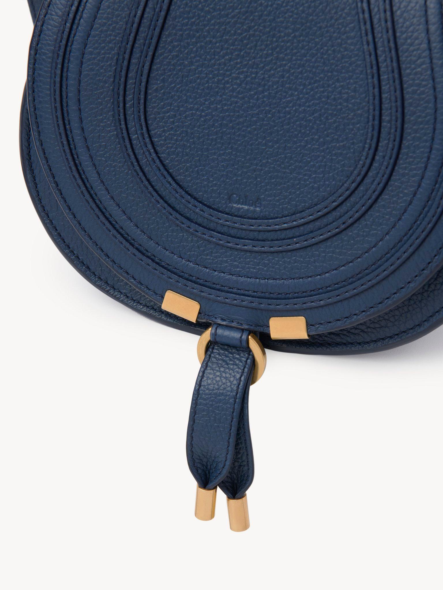 Small Marcie saddle bag in grained leather Product Image