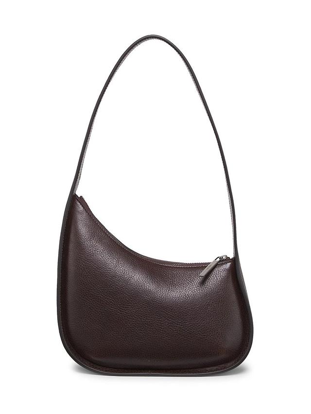 Womens Half Moon Leather Shoulder Bag Product Image