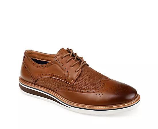 Vance Co. Warrick Mens Wingtip Derby Shoes Red Product Image