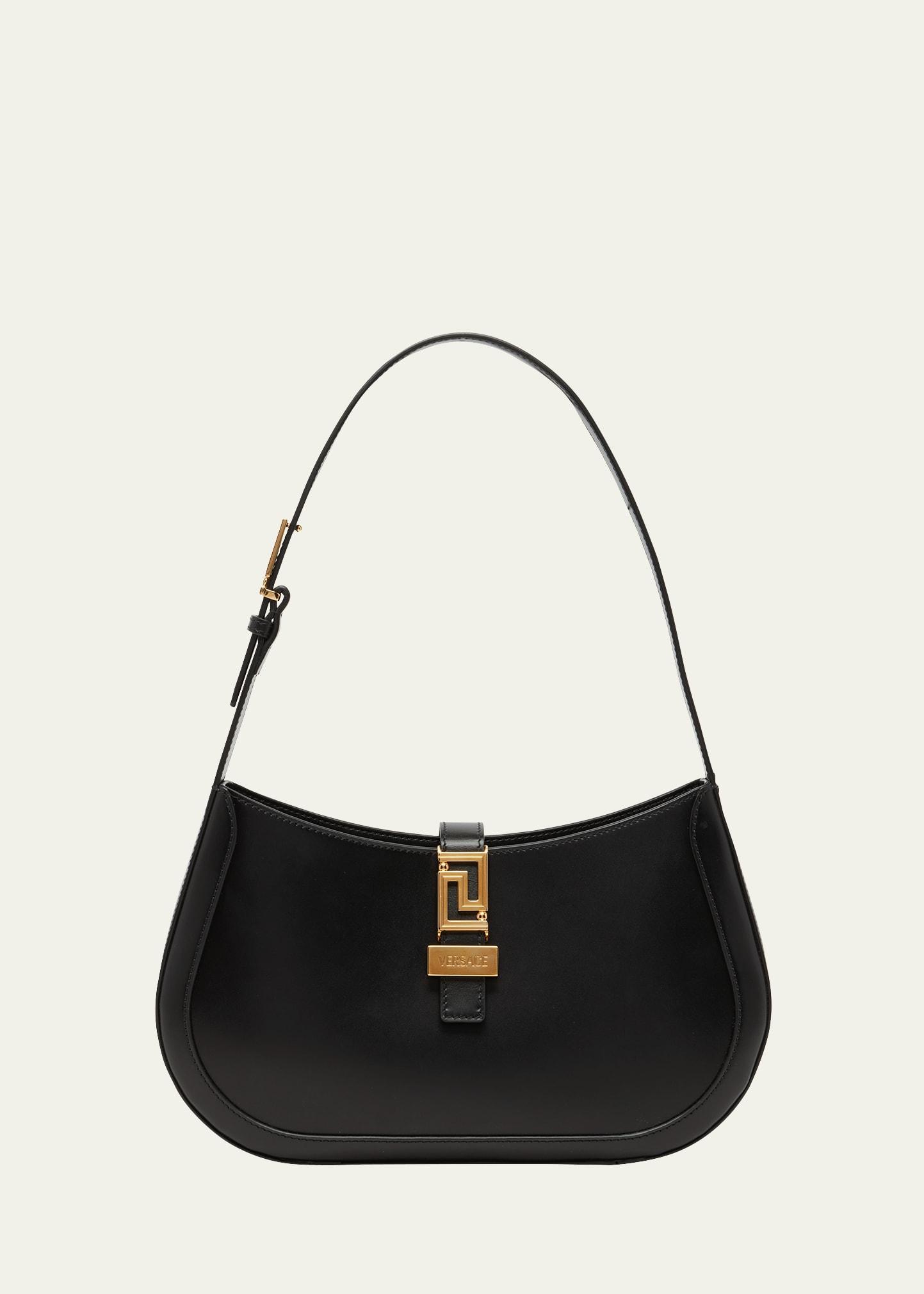 Womens Greca Large Leather Hobo Bag Product Image