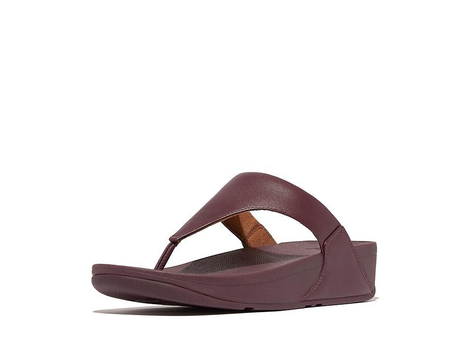 FitFlop Lulu Leather Toe-Post Sandals (Mauve Wine) Women's Sandals Product Image