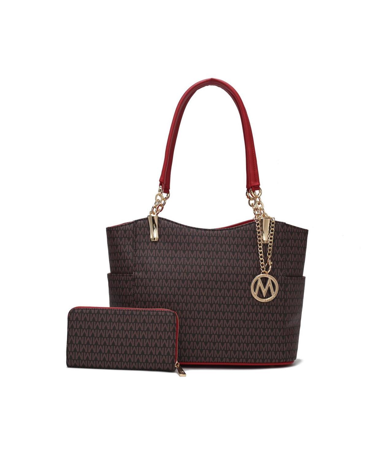 Mkf Collection Savannah M Logo Printed material Women s Tote and Wristlet Wallet by Mia K Product Image