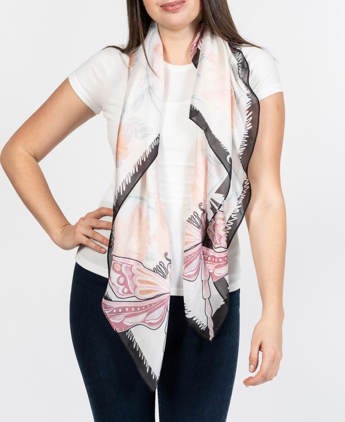 Vince Camuto Womens Oversized Butterfly Printed Square Scarf Product Image