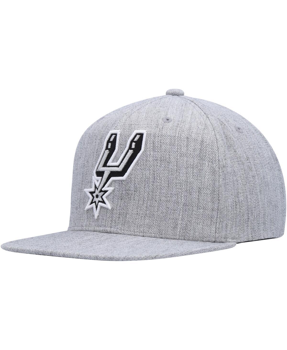 Mens Mitchell & Ness Heather Gray San Antonio Spurs Hardwood Classics 2.0 Snapback Hat Product Image