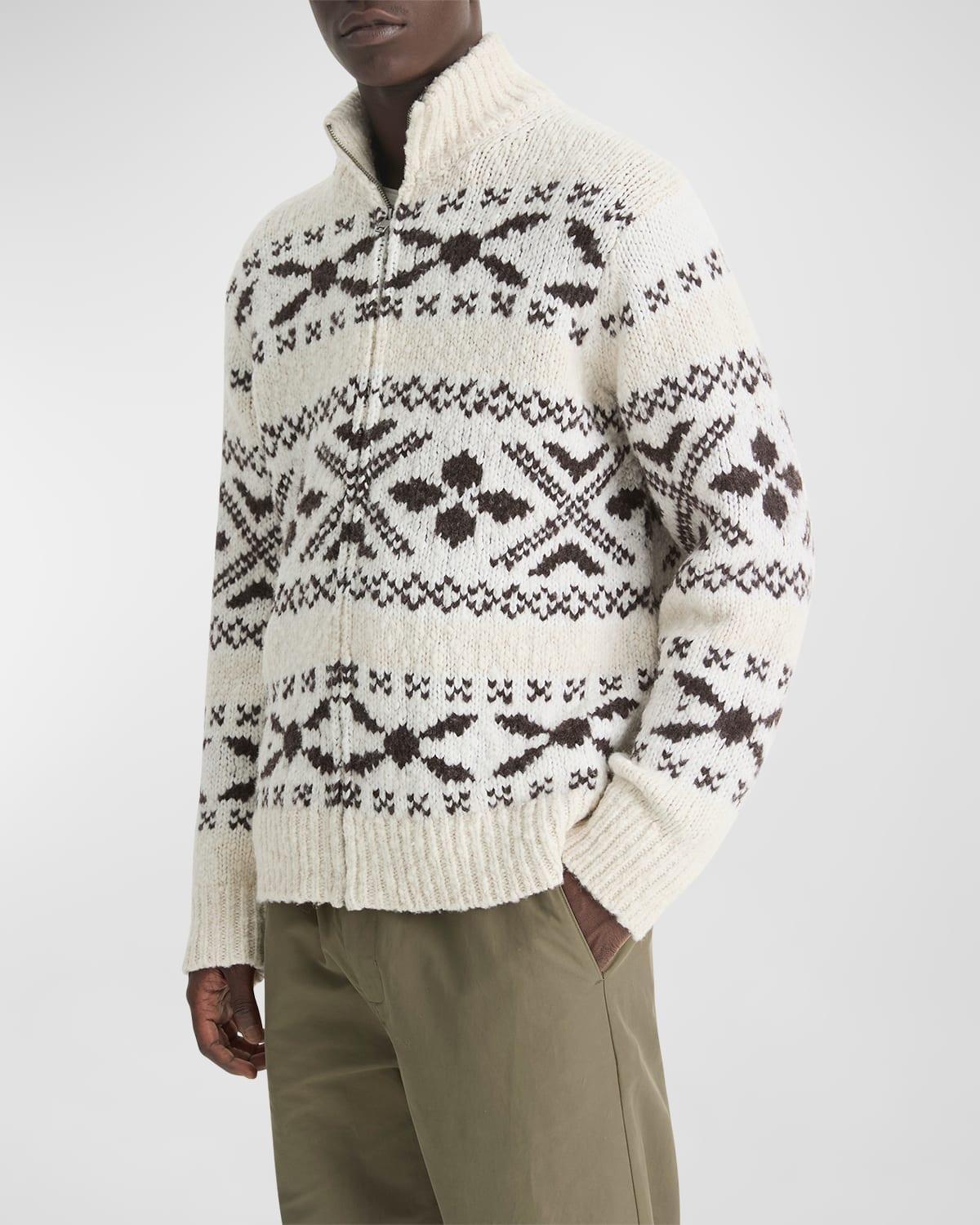 Men's Fair Isle Zip Sweater Product Image