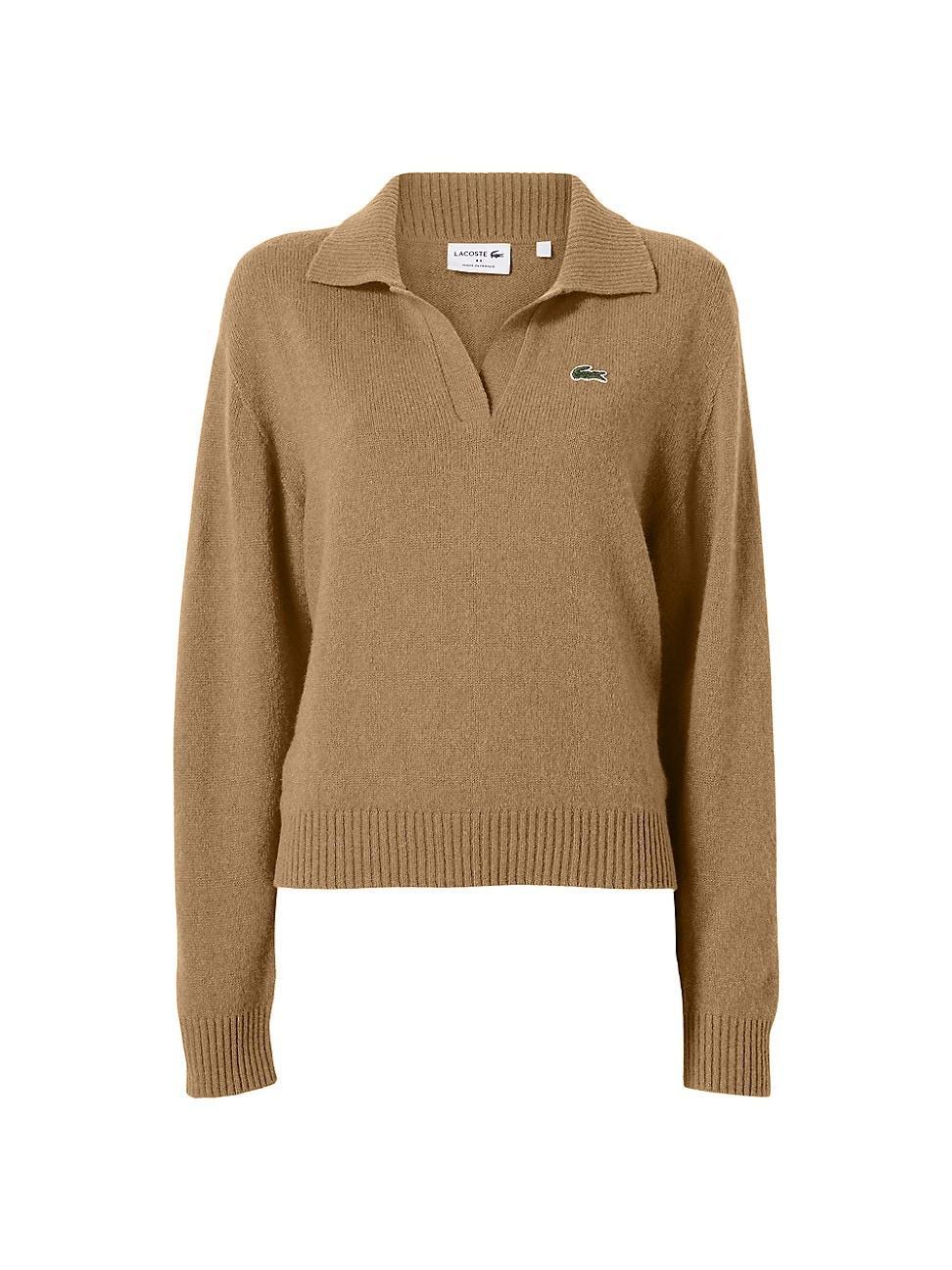 Womens Lacoste X Bandier Cashmere Polo Sweater Product Image