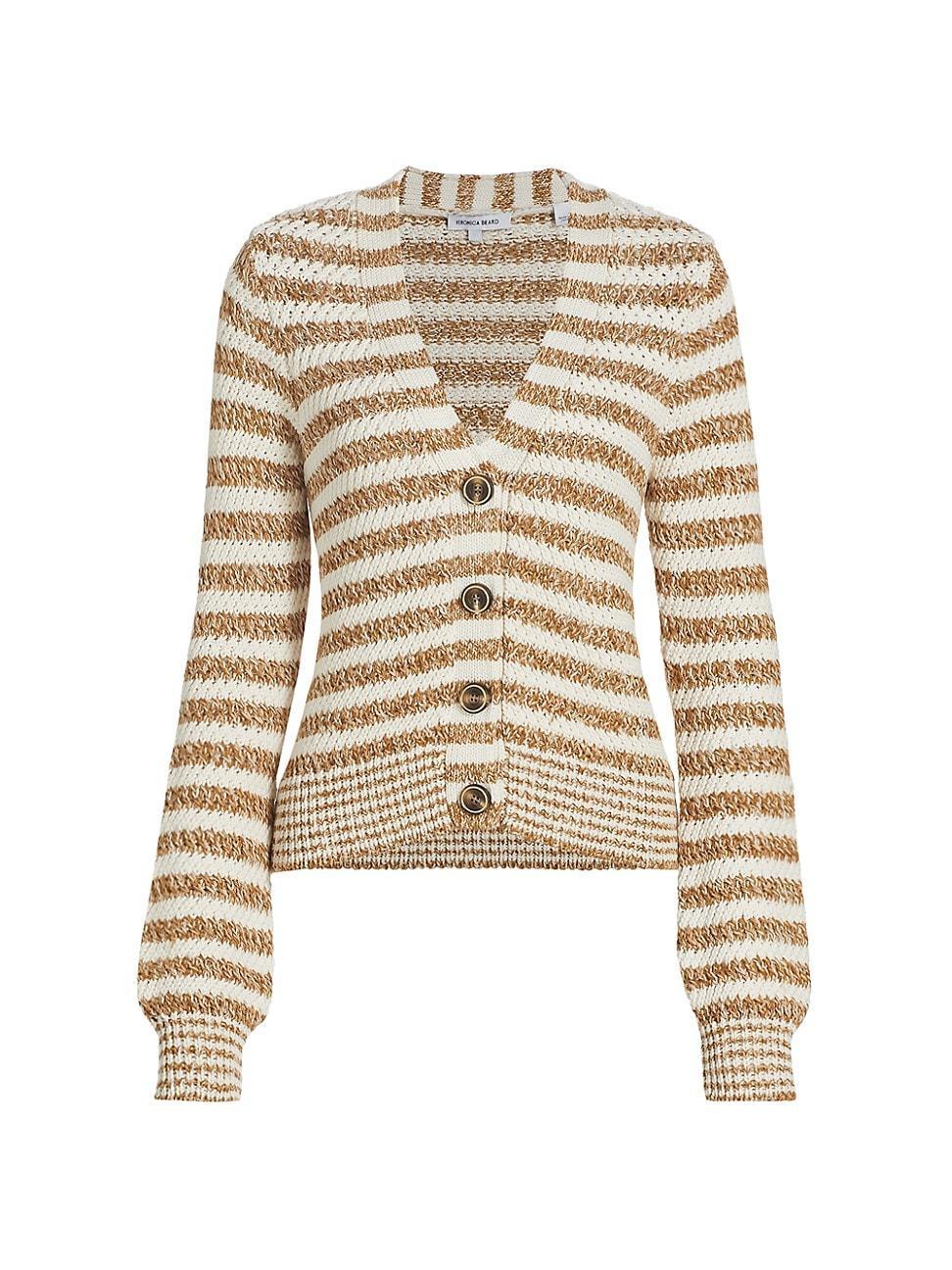 Womens Artura Striped Cotton Cardigan Product Image