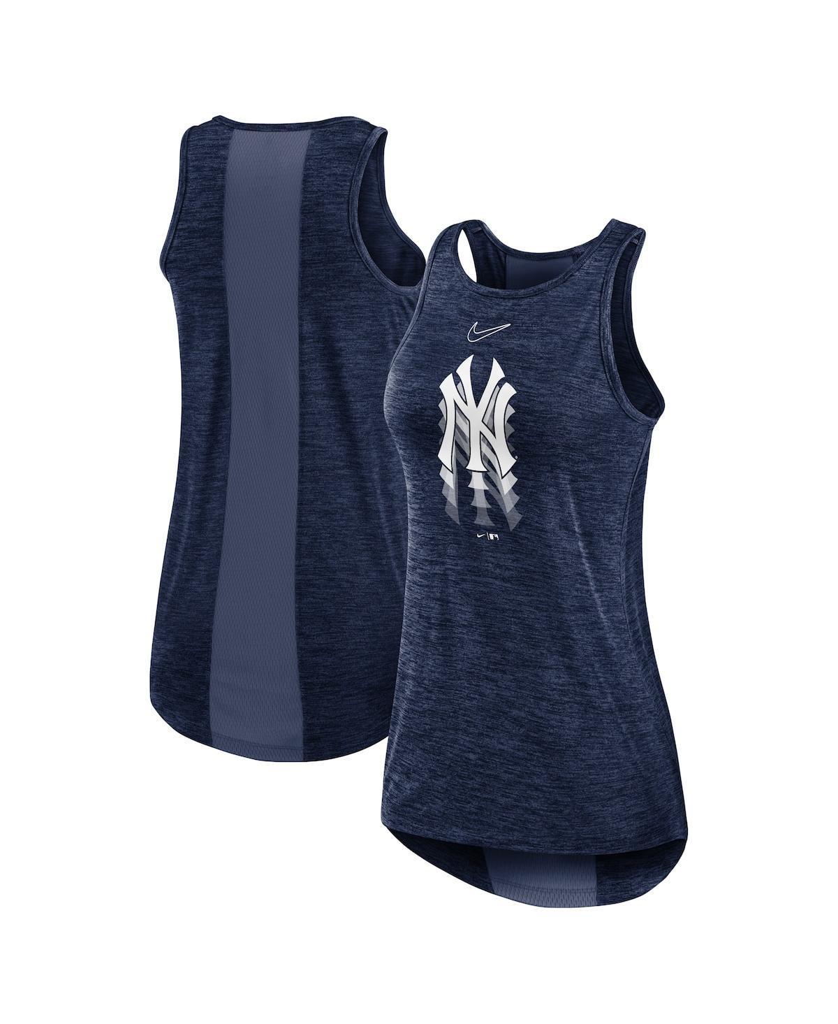 Womens Nike Navy New York Yankees Logo Fade High Neck Performance Tank Top Product Image