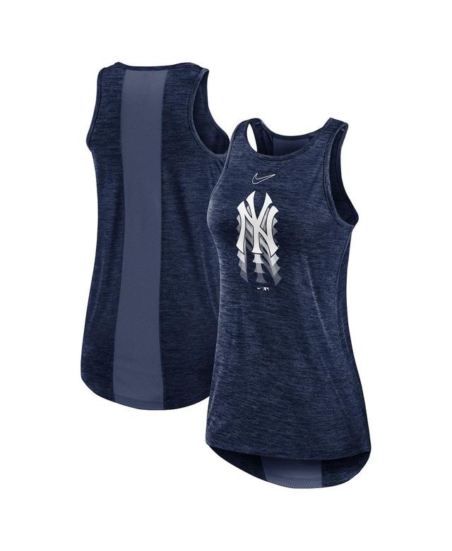 Womens Nike Navy New York Yankees Logo Fade High Neck Performance Tank Top Product Image