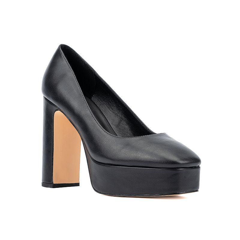 New York & Company Ryla Womens Black Heel Pumps Product Image