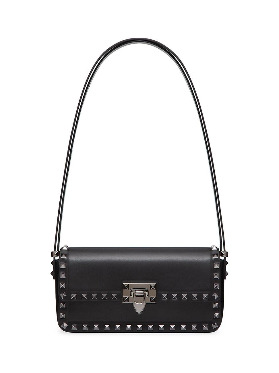 Valentino Garavani Rockstud Leather East/West Shoulder Bag Product Image