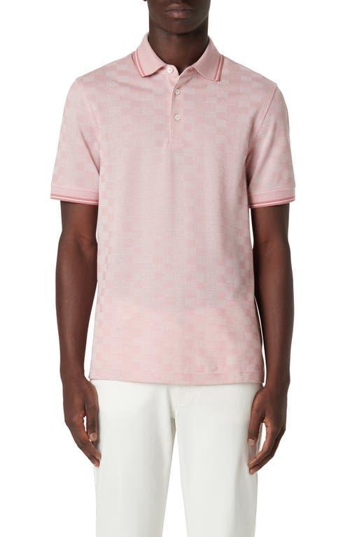 Bugatchi Checkerboard Pattern Piqu Polo Product Image