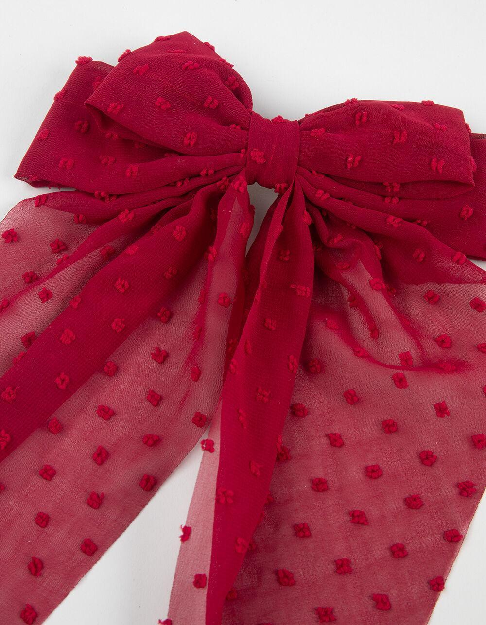 FULL TILT Polka Dot Oversized Bow Hair Clip Product Image