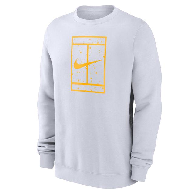 Nike Mens Club Fleece Tennis Pullover Crew-Neck Sweatshirt Product Image