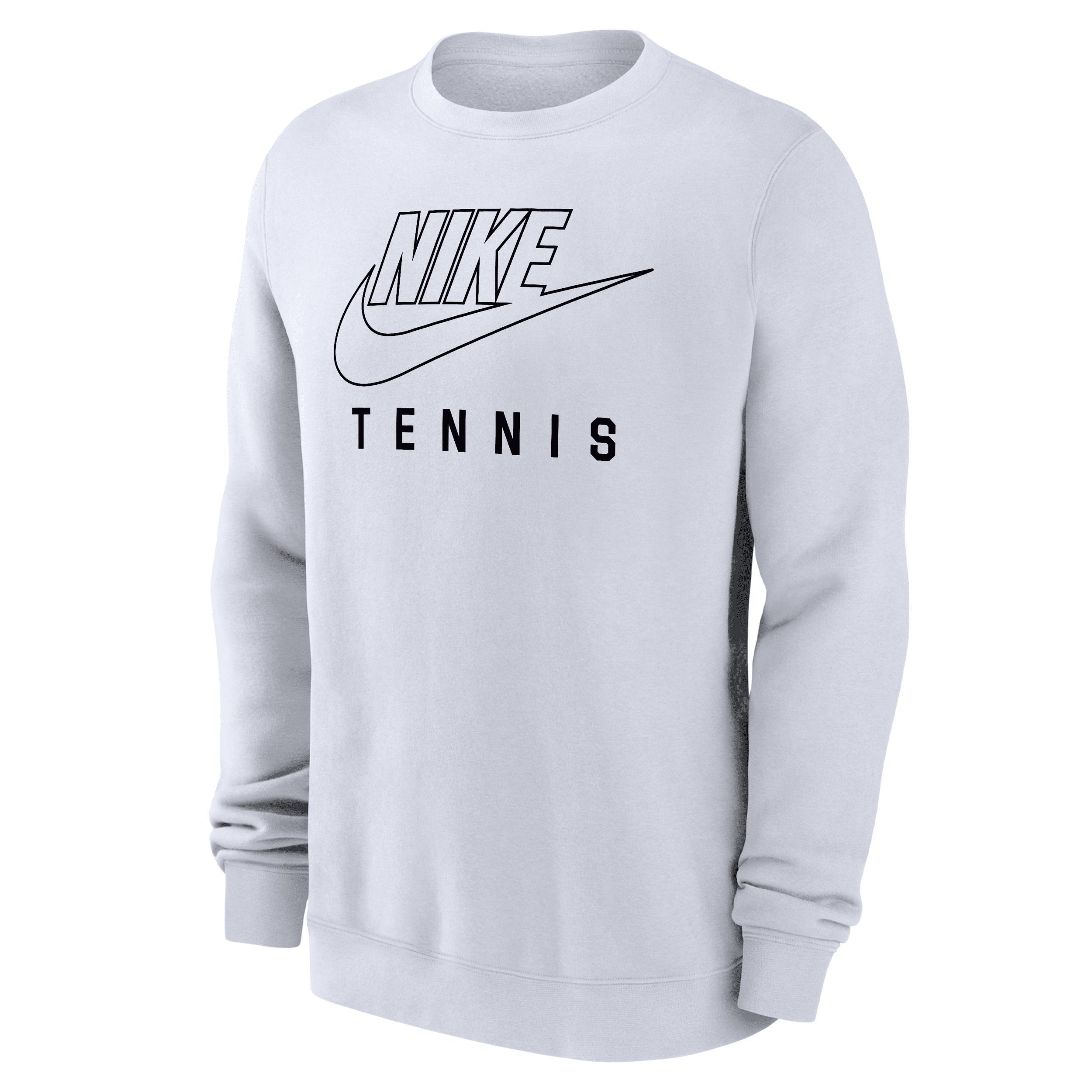 Nike Mens Swoosh Club Fleece Tennis Pullover Crew-Neck Sweatshirt Product Image