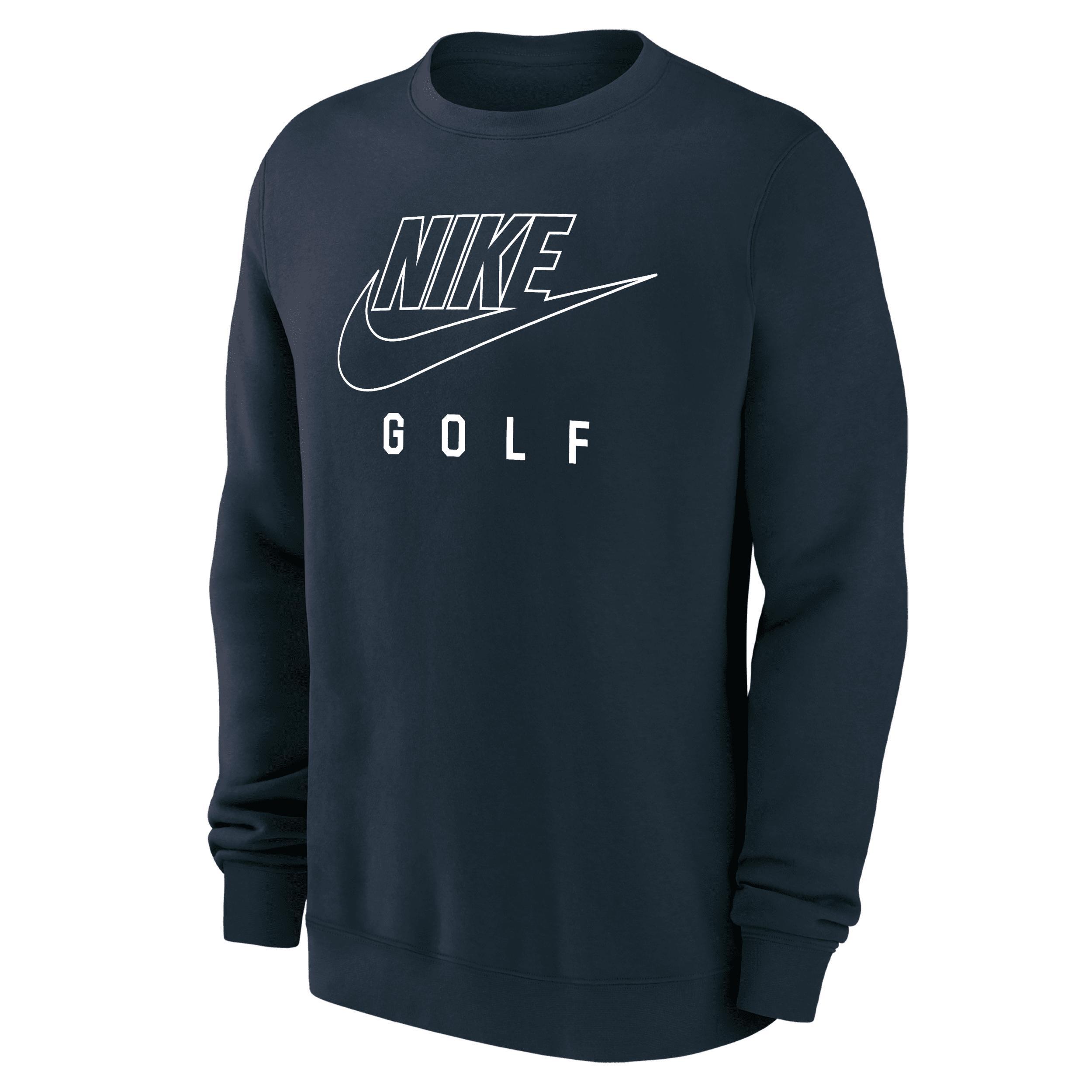 Nike Mens Swoosh Club Fleece Golf Pullover Crew-Neck Sweatshirt Product Image