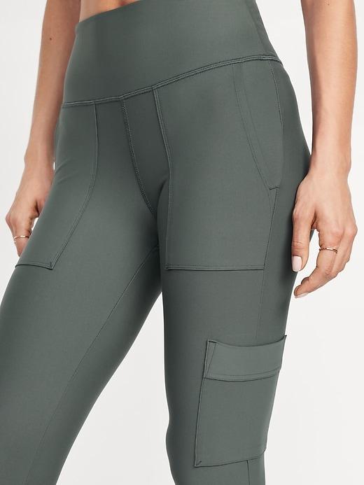 High-Waisted PowerSoft Cargo 7/8 Leggings Product Image