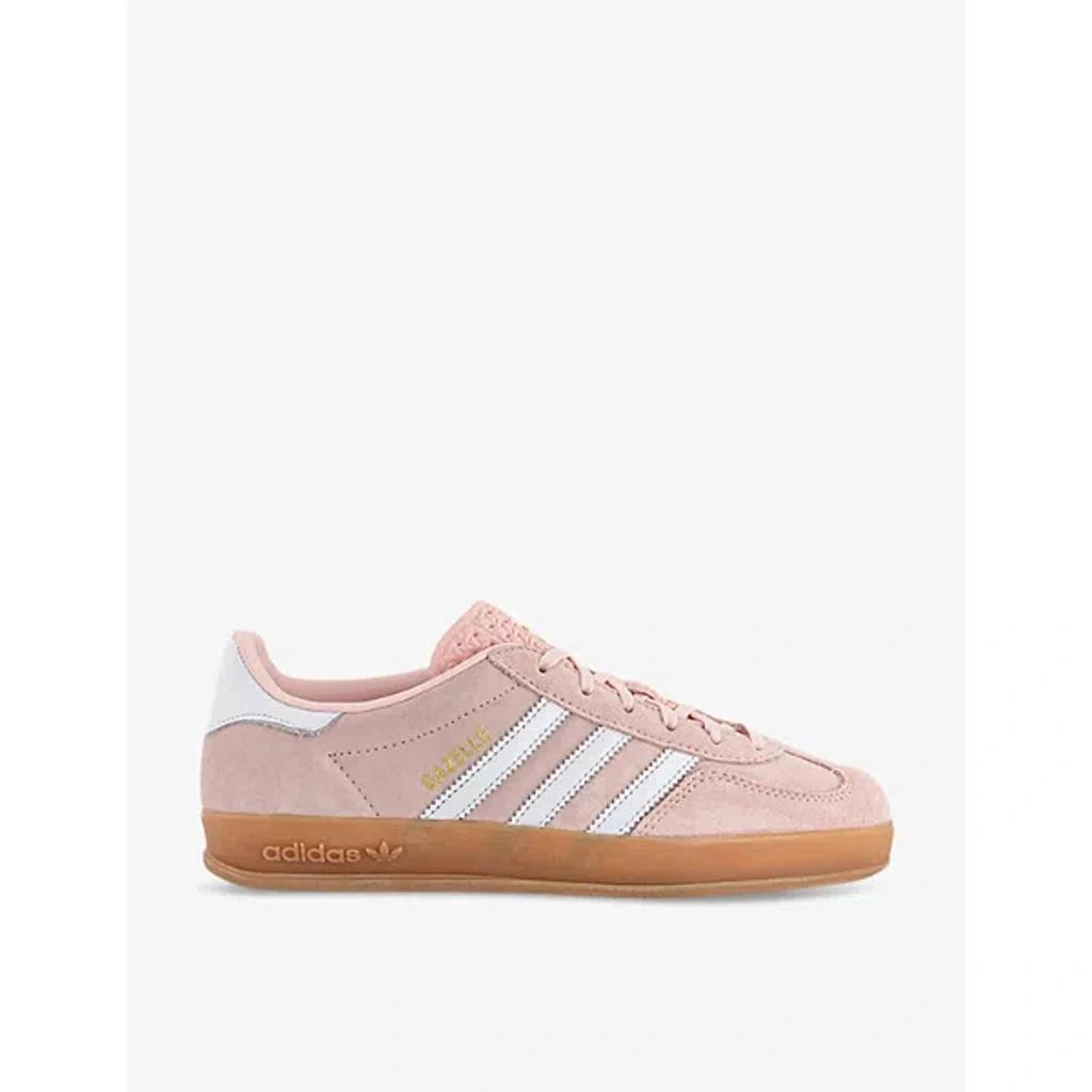 Adidas Womens Sandy Pink White Gum Gazelle Indoor Suede Low-top Trainers Product Image